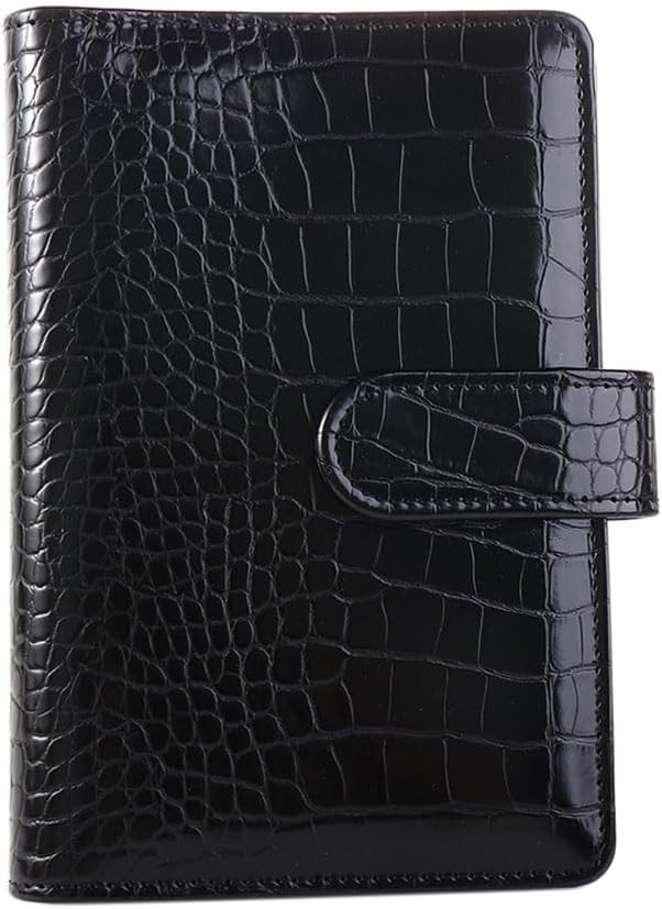 A6 Notebook Cover,Crocodile Pattern Notebook Cover 6 Rings Folders for Planner Organizer,PU Leath... | Amazon (UK)