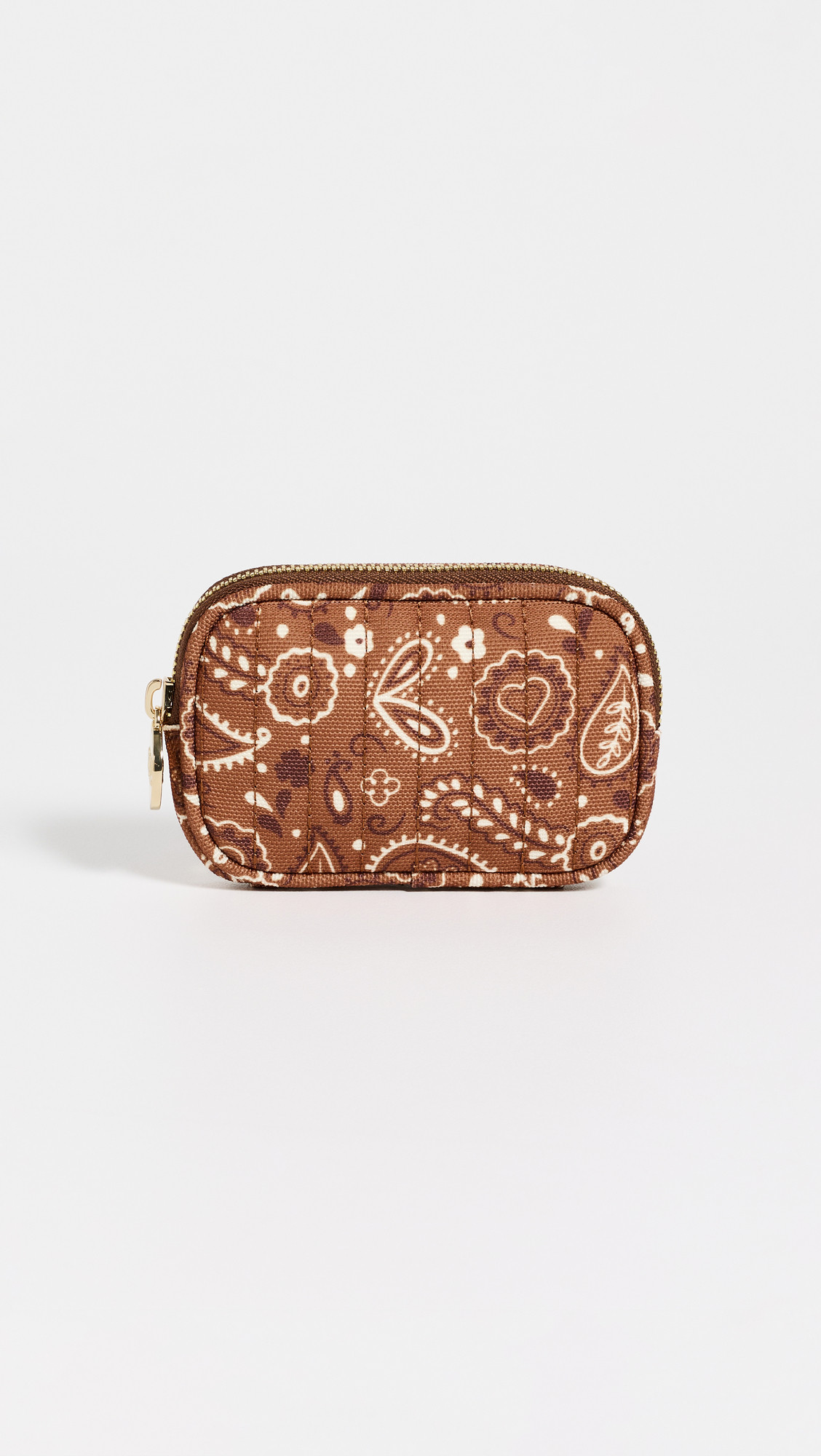 Stoney Clover Lane Bandana Micro Pouch Brown Paisley Print One Size | Shopbop