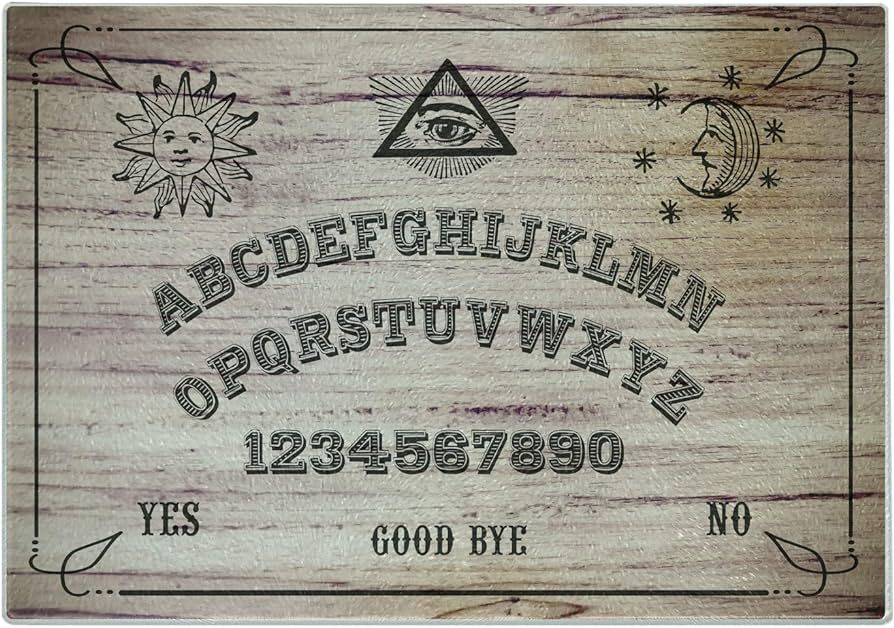 Ambesonne Ouija Board Cutting Board, Wooden Texture Talking Board with Alphabet Letters, Decorati... | Amazon (US)
