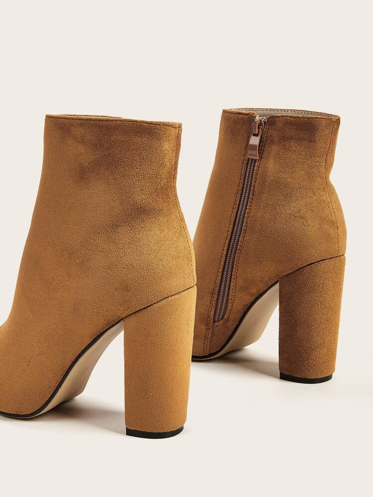 Minimalist Chunky Heeled Boots | SHEIN