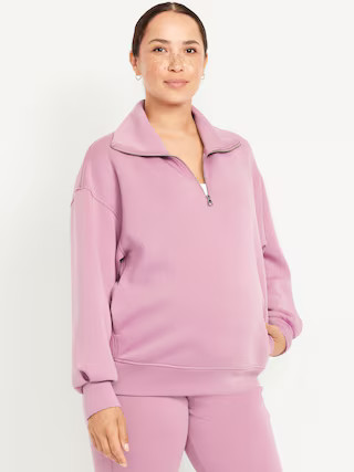 Maternity Bounce Fleece Half-Zip Pullover | Old Navy (US)