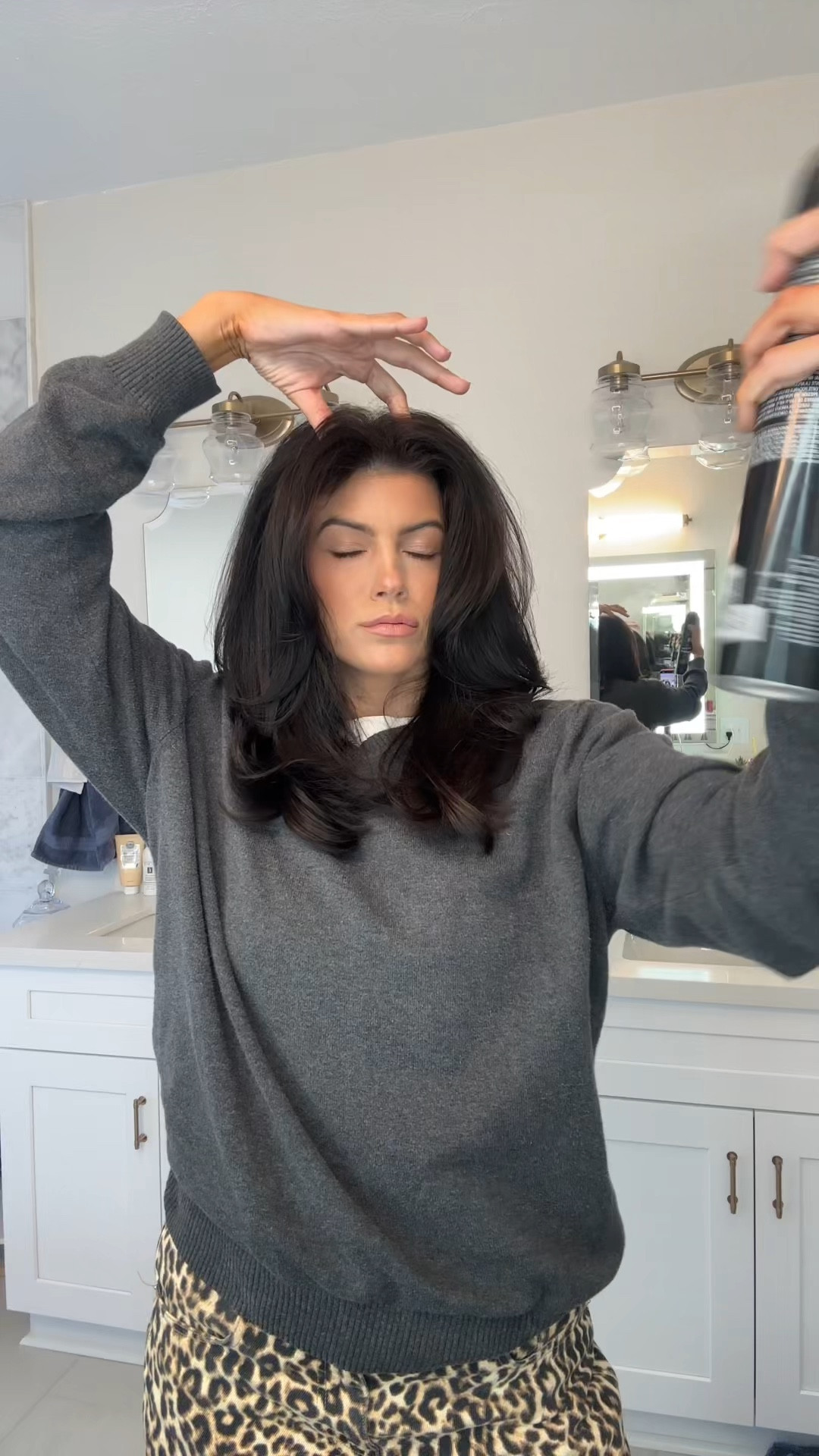 At home blow out products used; voluminous hair; shark flex style 

Leopard jeans are F21; sweater is thrifted and tshirt is old 

#LTKsalealert #LTKstyletip #LTKfindsunder50