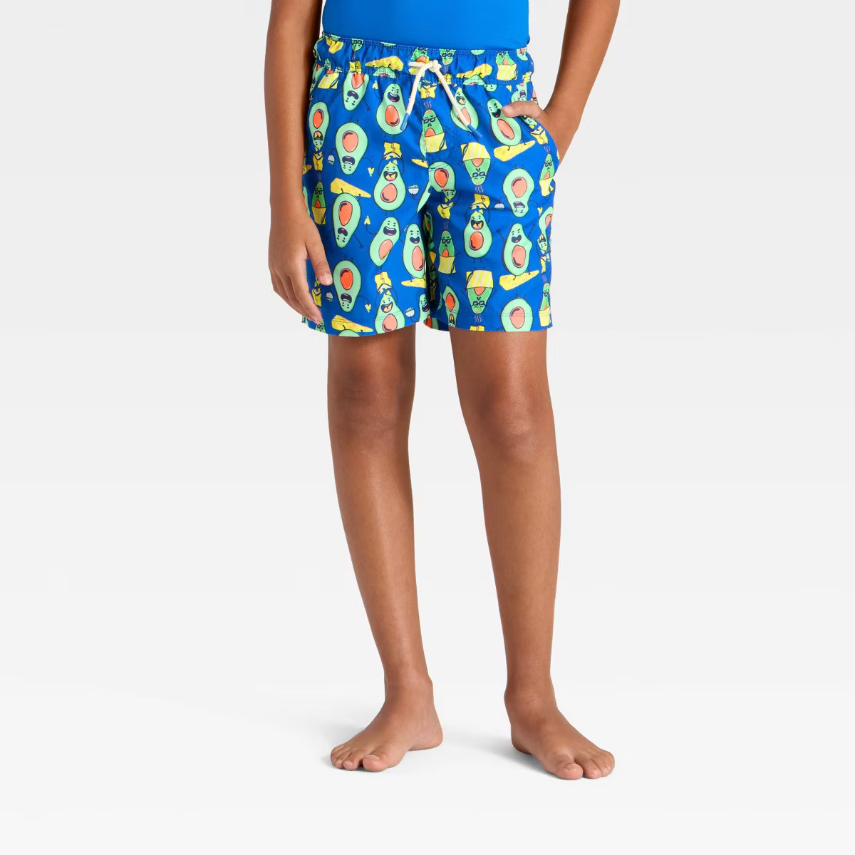 Boys' Avocado Trunk Swim Shorts - Cat & Jack™ Blue | Target