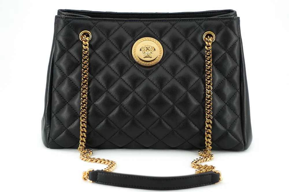 Versace Elegant Quilted Nappa Leather Tote Women's Bag | Shop Simon