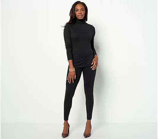 Girl with Curves Knit Crepe Essentials Turtleneck - QVC.com | QVC