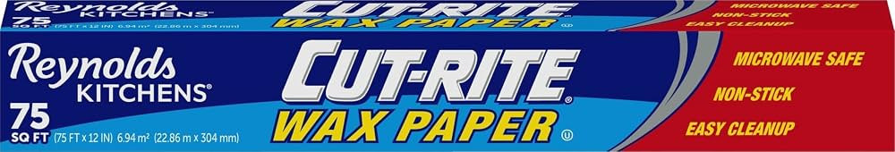 Reynolds Kitchens Cut-Rite Wax Paper Roll, Built-In Cutter, 1pk, 75sq ft | Amazon (US)