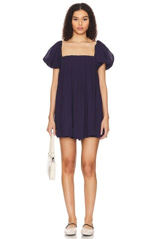 Free People Marina Mini Dress in Peacoat from Revolve.com | Revolve Clothing (Global)