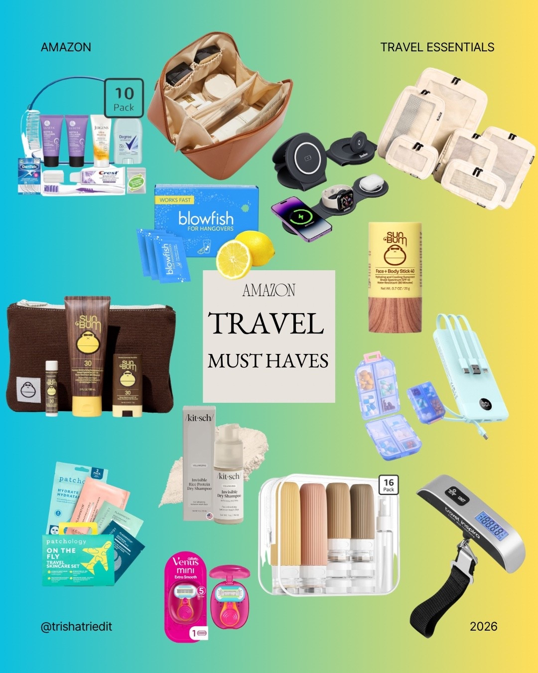 Packing for Mexico and trying to fit everything into a carry-on 😅✈️ so these are my Amazon travel must-haves that always make the cut!

These are the things that make traveling easier, more organized, and way less stressful:

✈️compression packing cubes
✈️magnetic 3-in-1 charging station
✈️travel toiletry containers
✈️portable charger
✈️mini skincare + beauty essentials
✈️Sun Bum travel sunscreen
✈️travel pill organizer
✈️luggage scale (so you don’t get surprised at the airport 😆)

Everything is carry-on friendly, compact, and perfect for vacations, girls trips, or beach travel.

I linked all of these in my LTK if you want to grab them before your next trip! 🧳☀️

#travelmusthaves #amazontravel #carryonessentials #beachvacation #ltktravel

#LTKTravel #LTKdayinmylife #LTKBeauty