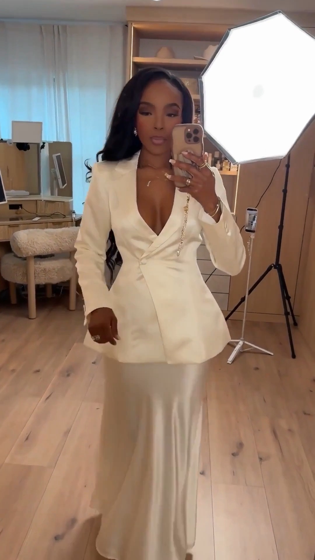 Scroll to shop this elegant monochrome look featuring a tailored ivory blazer paired with a silky satin maxi skirt for a refined, elevated outfit. Mixing structured tailoring with soft flowing fabric creates a timeless combination you can style multiple ways, making the cost per wear drop over time as part of a smart long-term wardrobe strategy.

Perfect for weddings, bridal events, date nights, formal dinners, or special occasions.

5'4" | 138 lbs | 34D bust | 27" waist | 40" hips

#LTKSpringSale #LTKvlog #LTKootd