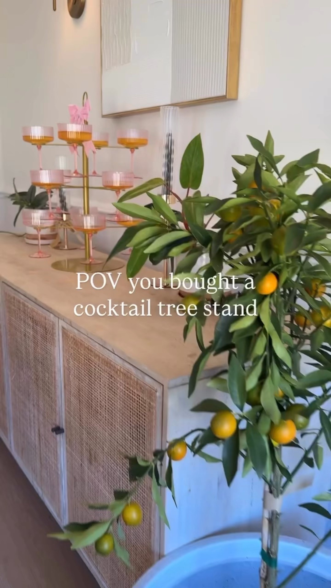 A cocktail tree stand is the perfect addition to any party. 🥂