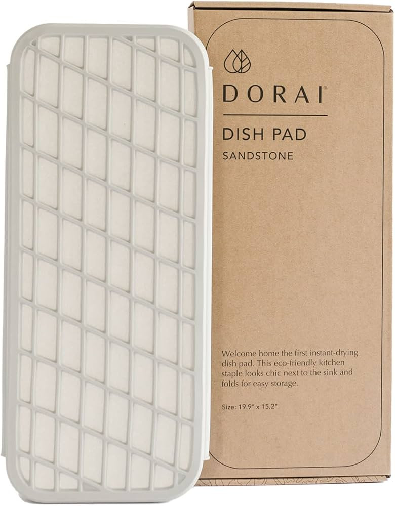 Dorai Home Dish Pad – Collapsible Kitchen Drying Mat – Wrapped in Silicone Webbing to Protect... | Amazon (US)