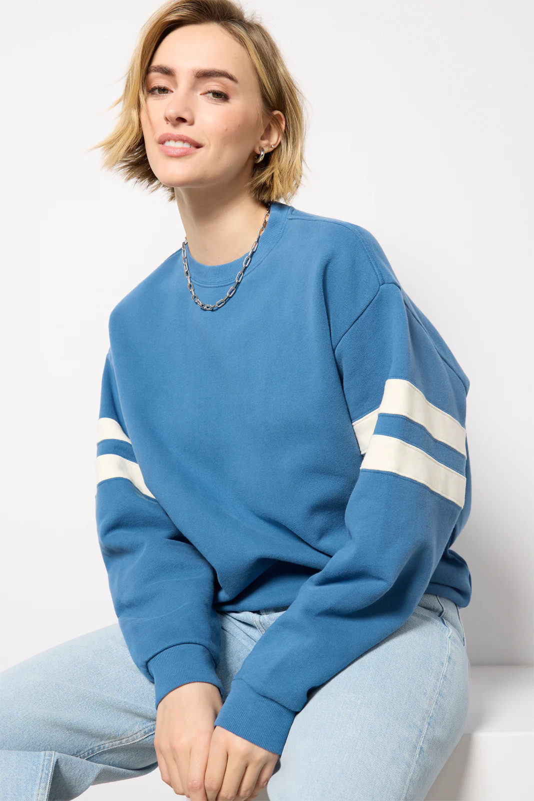 Oversized Varsity Sweatshirt | Evereve