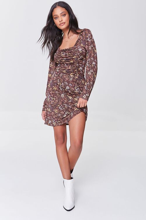 Ditsy Floral Ruched Mini Dress | Forever 21 | Forever 21 (US)