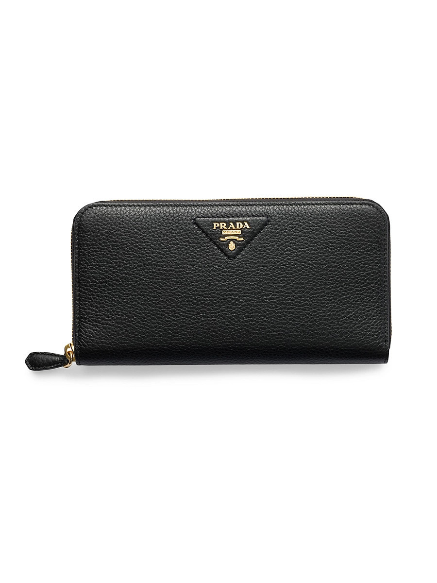 Women's Large Leather Wallet - Black Gold | Saks Fifth Avenue