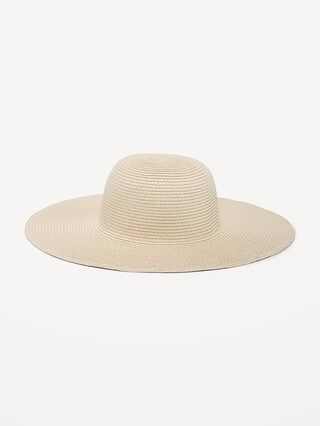 Wide-Brim Straw Sun Hat for Women | Old Navy (US)