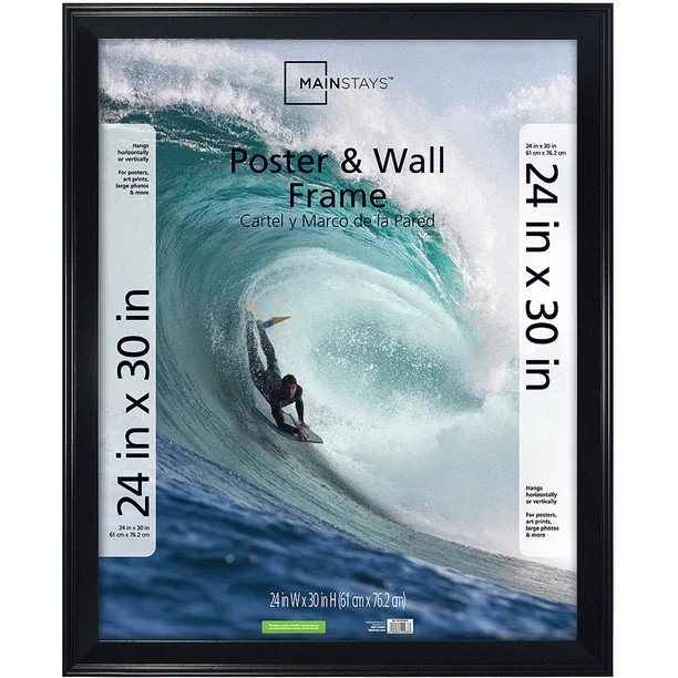 Mainstays 24x30 Beveled Black Poster Frame | Walmart (US)