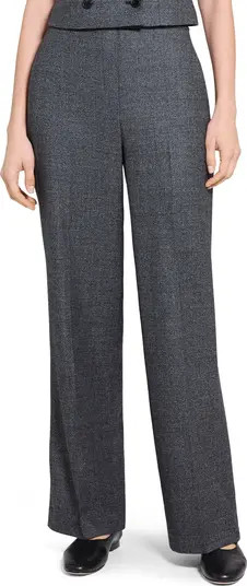 Marled Flannel Wide Pull-On Pants | Nordstrom