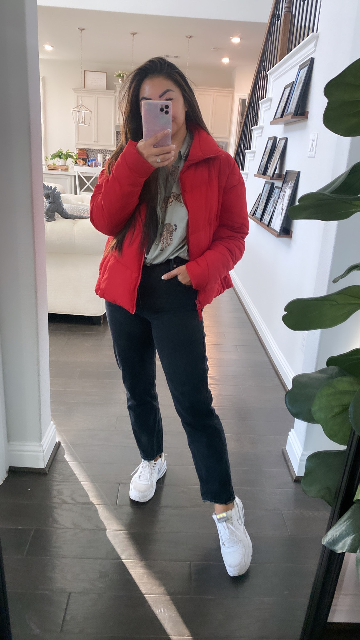 Another day another half pajama look for school drop off 😆

Abercrombie curve love jeans - TTS
