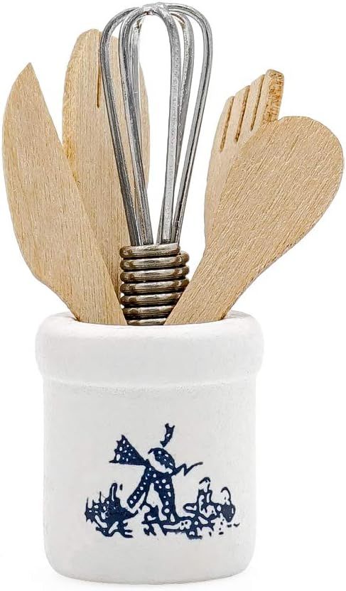 Odoria 1:12 Miniature Egg Beater and Utensils with Pottery Holder Dollhouse Kitchen Accessories | Amazon (US)