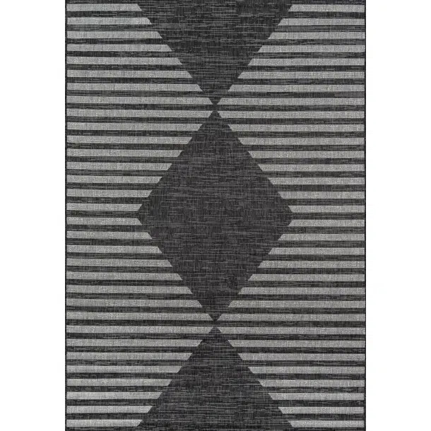Momeni Villa Monaco Geometric Charcoal Area Rug | Wayfair North America