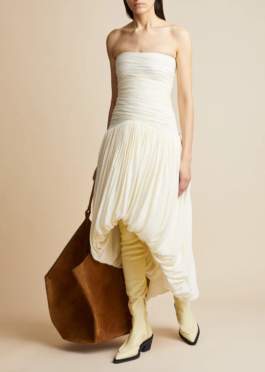 The Shivani Dress in Ivory | Khaite