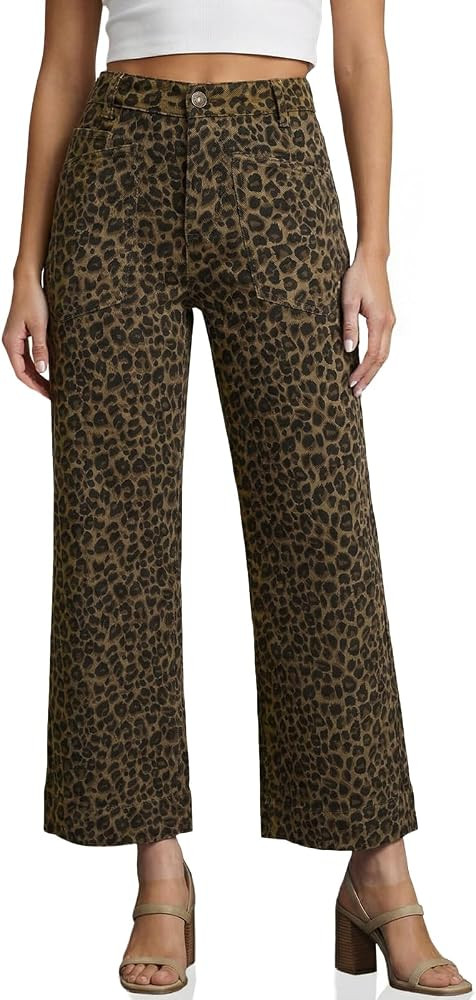 Cicy Bell Womens Cropped Wide Leg Jeans High Waisted Baggy Denim Ankle Pant | Amazon (US)