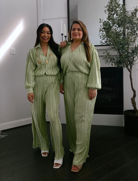 Matching sets will always be a winner in our books 💚

Cindy is wearing a large and I am wearing a small.

Pant set, green outfit, statement earrings 

#LTKsalealert #LTKfindsunder50 #LTKstyletip