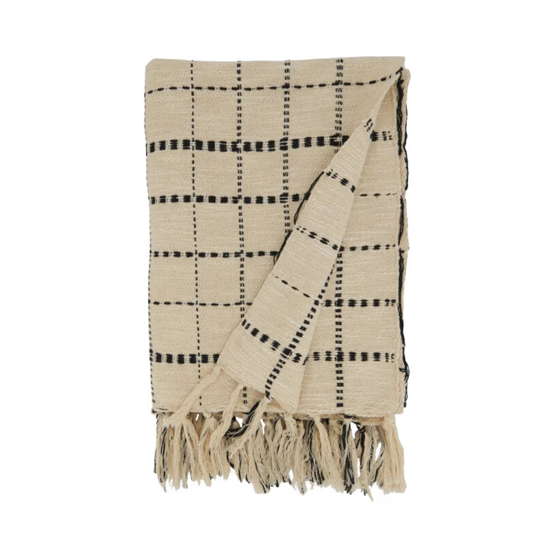Woven Plaid Throw Blanket | Linen and James