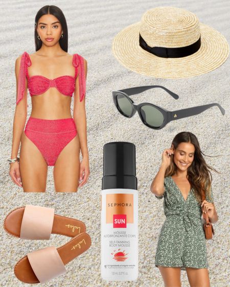 Check out this vacation outfit inspiration 

Vacation outfit, trip, travel, bikini, swimsuit, beach, pool, fashion, one piece swimsuit, sandals, heels, tanner, romper, sunglasses, bucket hat, Europe 

#LTKtravel #LTKstyletip #LTKswim