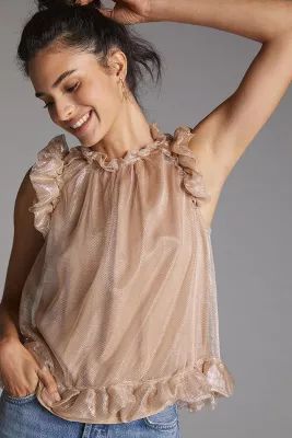 Maeve Ruffled Tulle Tank | Anthropologie (US)