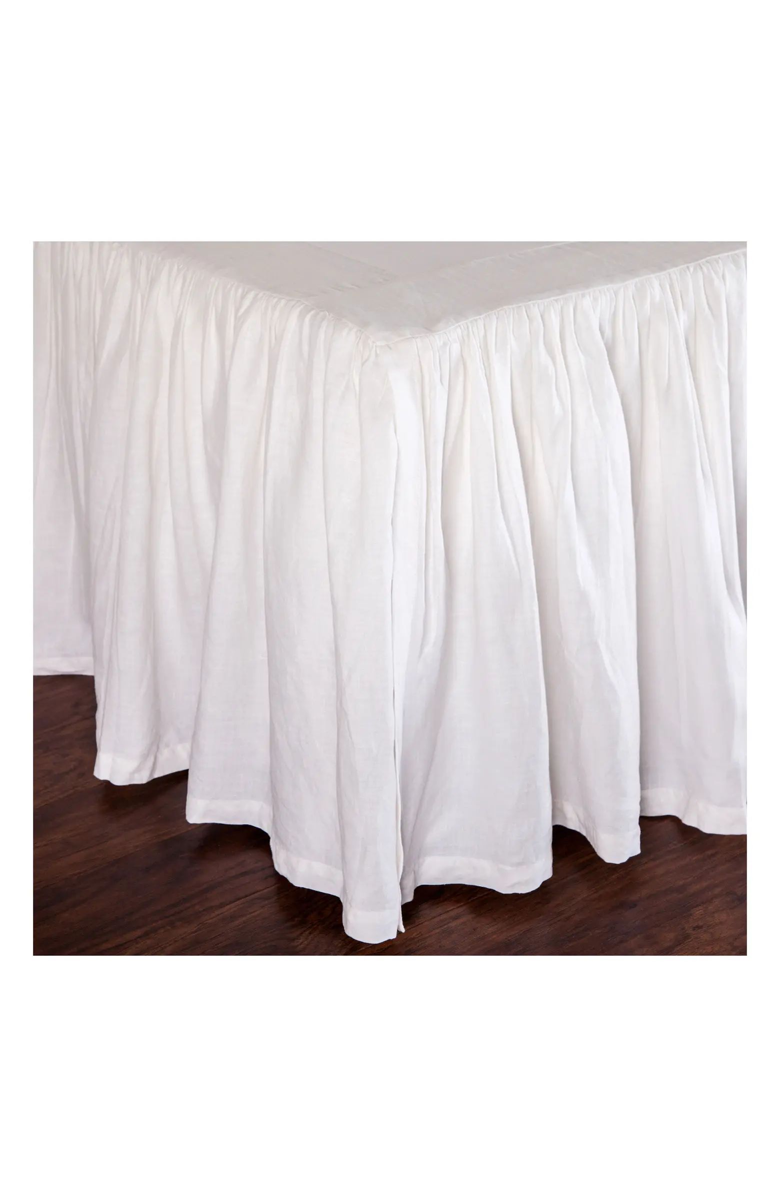 Gathered Linen Bed Skirt | Nordstrom
