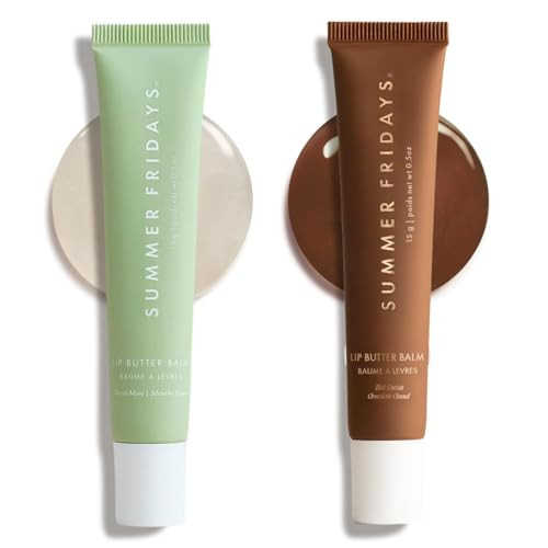 Summer Fridays Lip Butter Balm Duo - Hot Cocoa (.5 oz) & Sweet Mint (.5 oz) - Vegan Lip Care for Moisture, Shine, and Conditioning Hydration | Amazon (US)