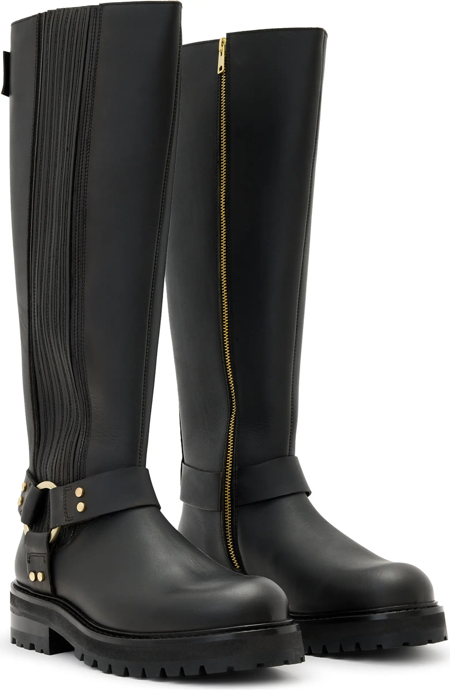 Maddie Knee High Moto Boot (Women) | Nordstrom