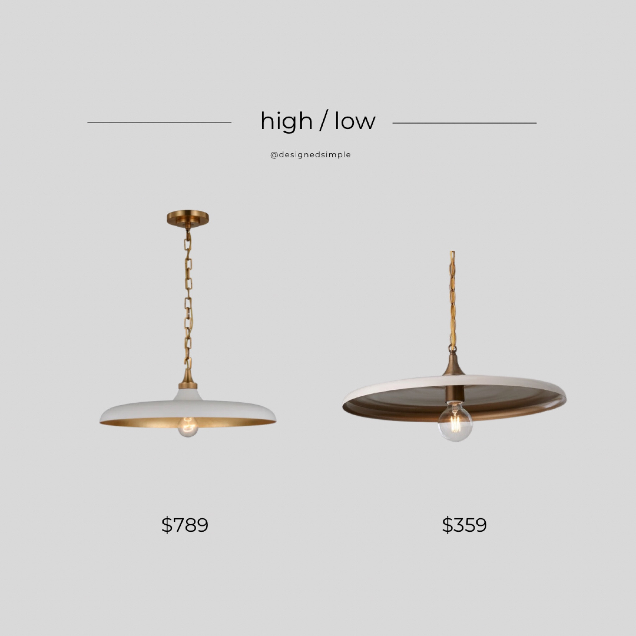 Get the look of this high end pendant! 

high low, get the look, splurge or save, piatto pendant dupe, Chris loves Julia X shades of light pendants 

#LTKFind #LTKhome #LTKstyletip