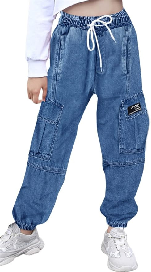SANGTREE Girls & Women's Cargo Jogger Pants, 3 Years - Women 3XL | Amazon (US)
