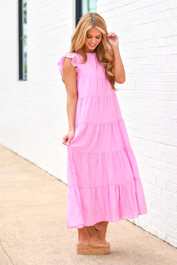 Catch My Wave Maxi Dress - Pink | The Impeccable Pig
