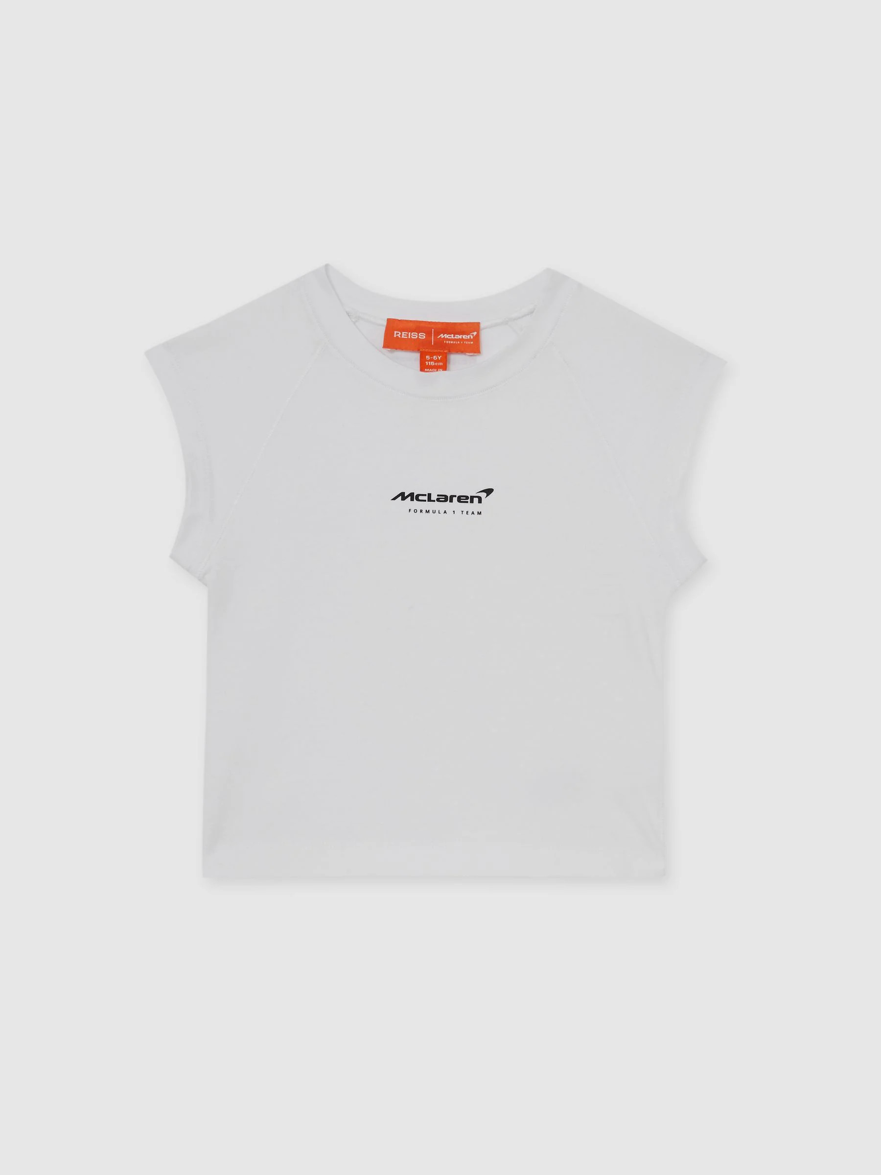 Reiss Reiss White Grace 9-13 yrs McLaren F1 Team Cropped Logo T-Shirt | Next US