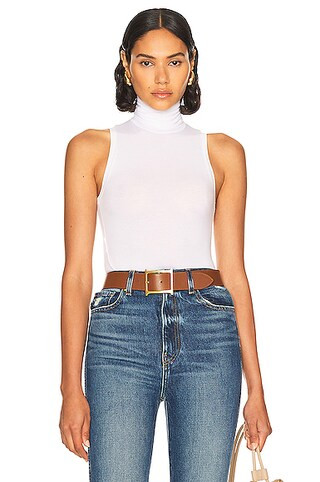 Jersey Cropped Turtleneck Tank | FWRD 