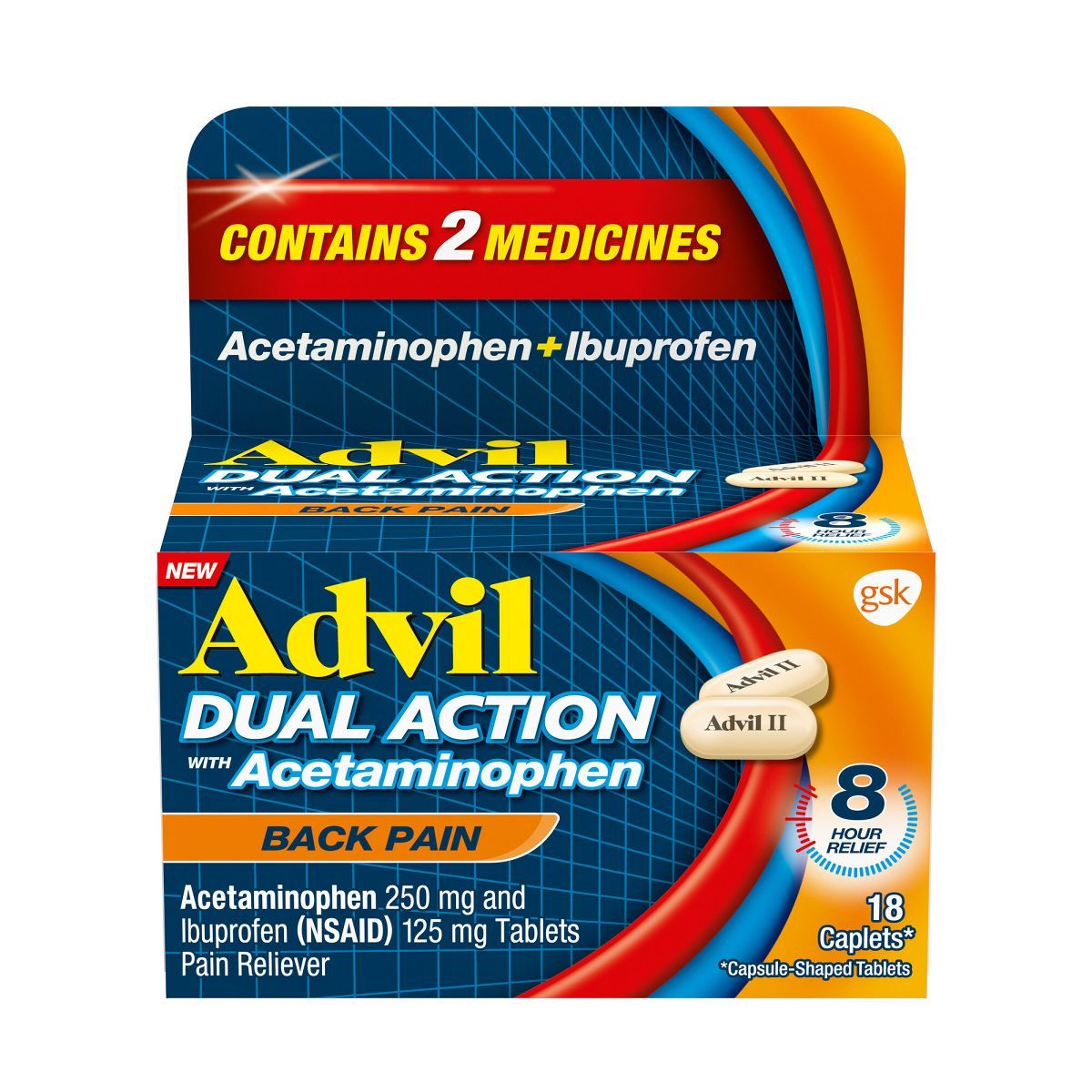 Advil Dual Action NSAID Ibuprofen Back Reliever - 18ct | Target