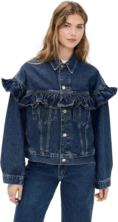 FRAME Women's The Ruffle Jacket | Amazon (US)
