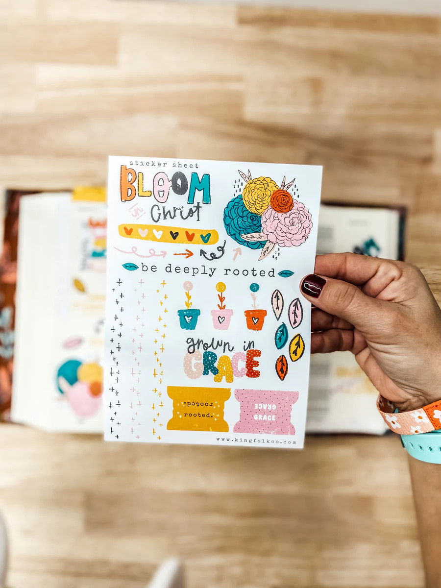 Bloom in Christ Sticker Sheet | Kingfolk Co