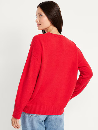 Cozy Wool-Blend Crew-Neck Sweater | Old Navy (US)