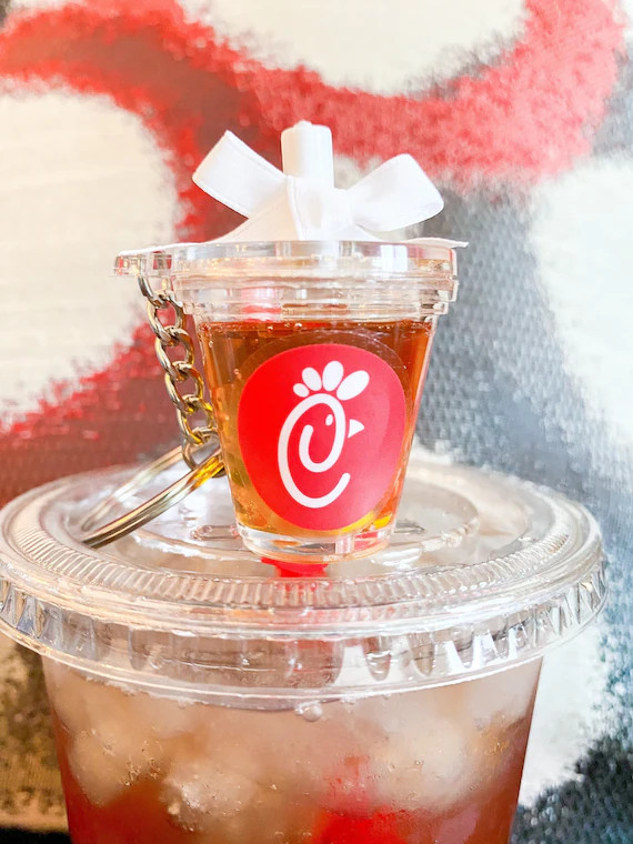 chick fil a inspired tea keychain | sweet tea | lemon tea | peach tea | mango tea | mini cup keyc... | Etsy (US)