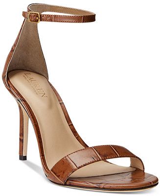 Lauren Ralph Lauren Women's Allie Ankle-Strap Dress Sandals - Macy's | Macy's