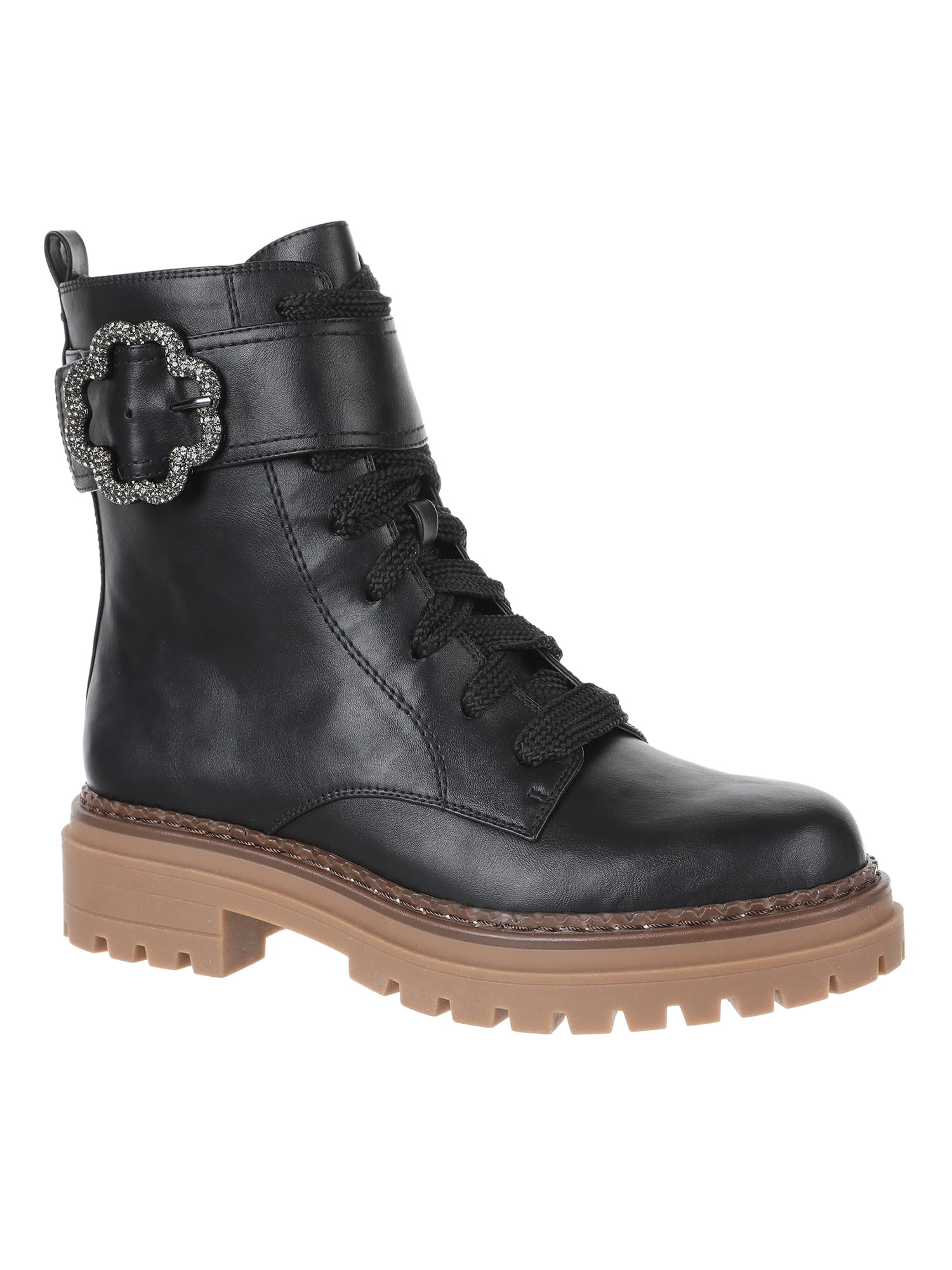 Sam & Libby Women's Samantha Embellished Combat Boot | Walmart (US)