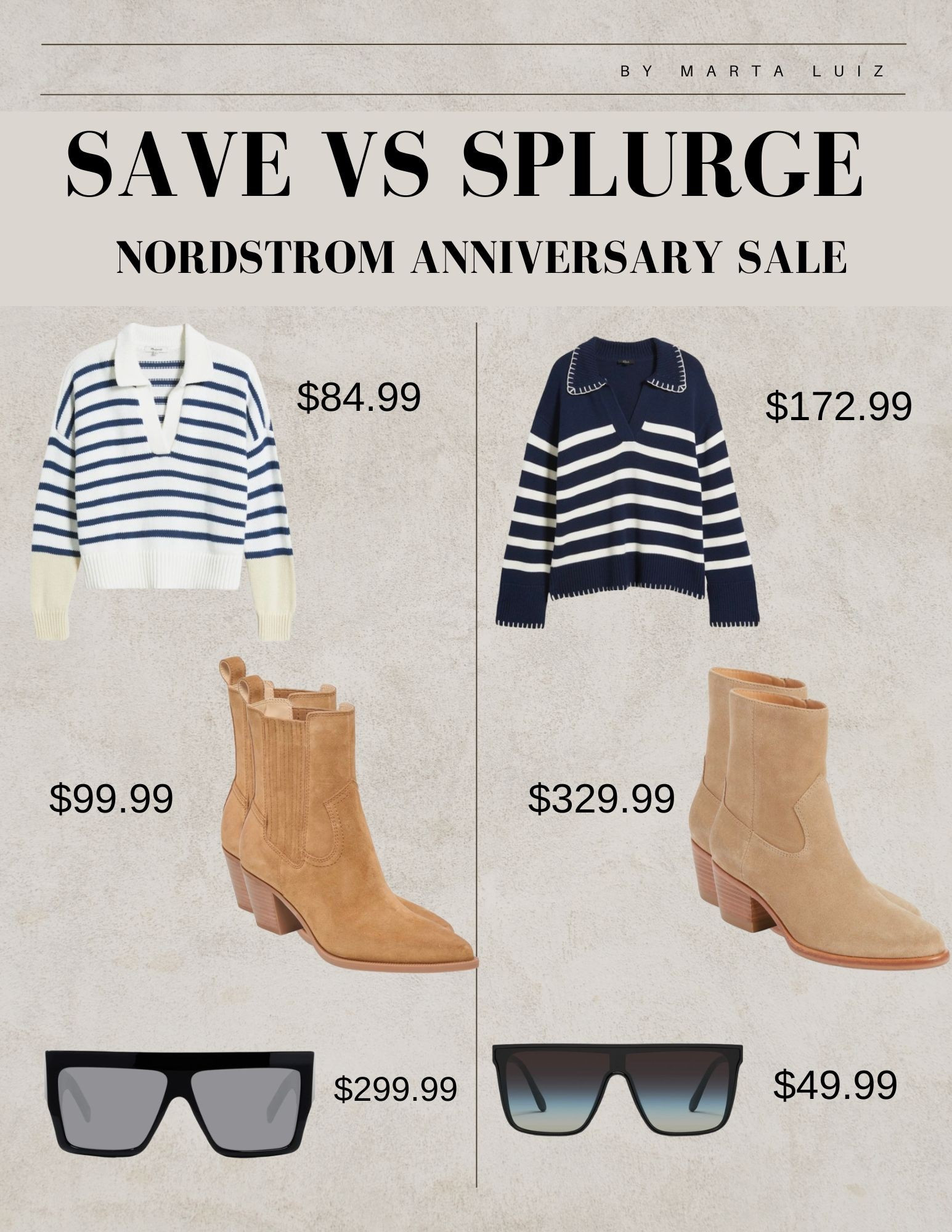 Nordstrom Anniversary Sale Save vs Splurge 
Suede boots 
Sweaters 

#LTKSeasonal #LTKSaleAlert #LTKStyleTip