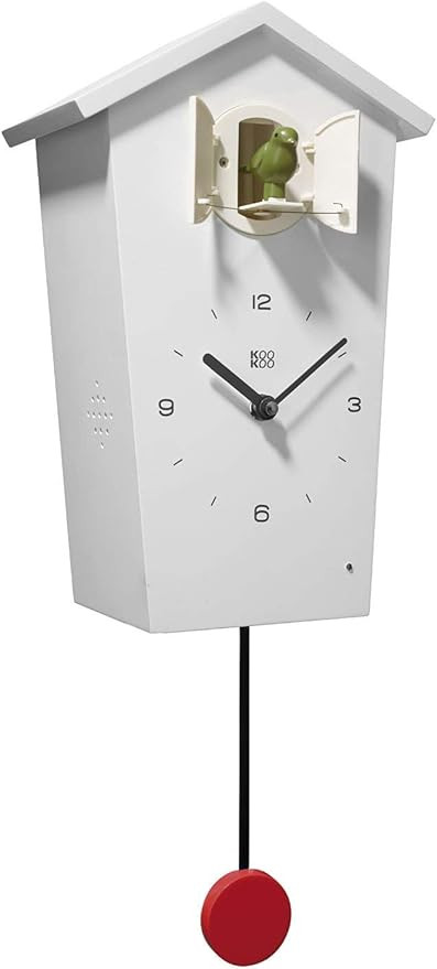 KOOKOO Birdhouse White, Modern Design Cuckoo Clock with 12 Natural Bird Voices or Cuckoo Call | Amazon (US)