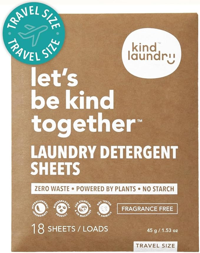 Kind Laundry Detergent Sheets with Stain-Fighting Enzymes - Plant Powered Eco-Friendly Laundry So... | Amazon (US)