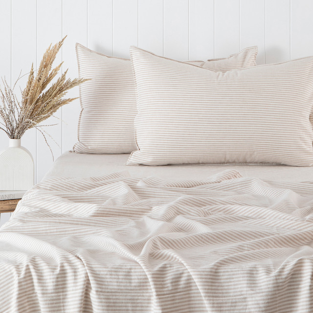 Striped Linen Cotton Sheet Set [HABBSLCSS] | Pillow Talk AU