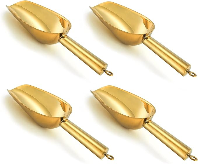 3OZ Mini Scoop Set of 4, P&P CHEF Stainless Steel Candy Sweet Ice Cube Scoop for Home Bar Buffet ... | Amazon (US)